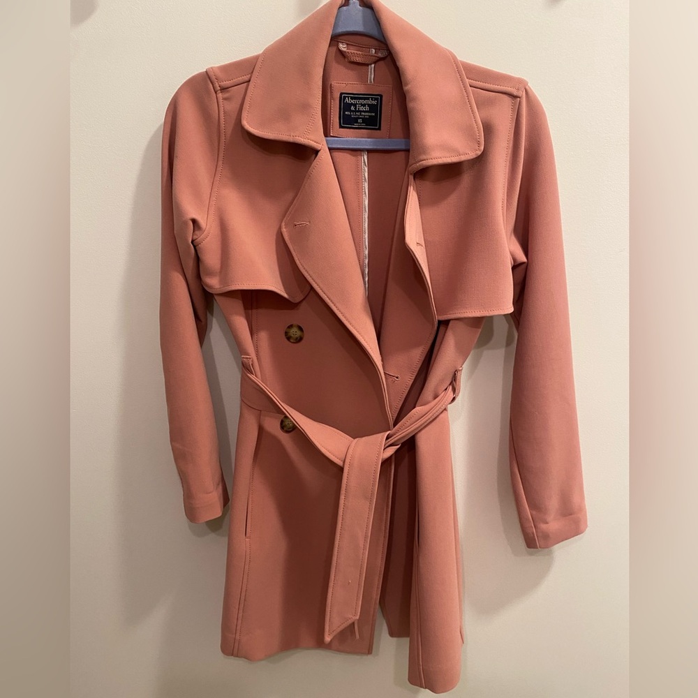 Abercrombie Pink Trench Coat